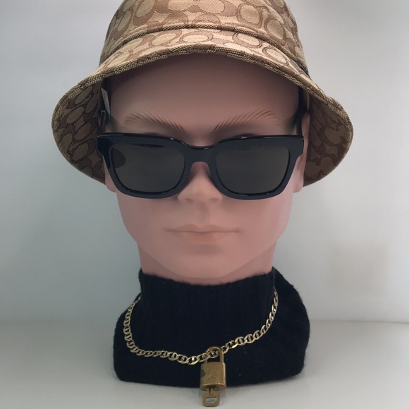 New Authentic GUCCI GG0001SN 002 Black/Green 52-21-145 Sunglasses - Picture 4 of 16